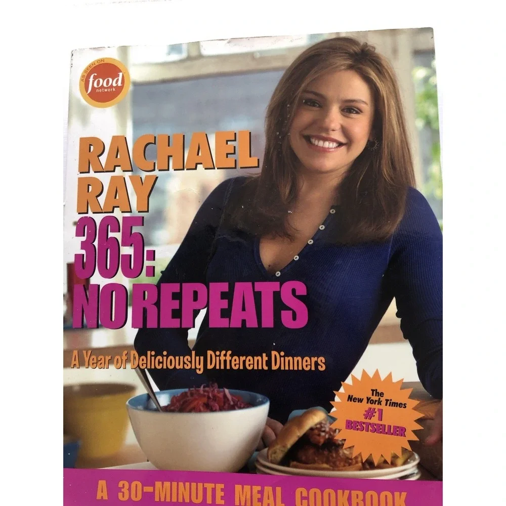 Lot of Rachael Ray Cookbooks 365 No Repeats, 2, 4, 6, 8 Easy Cooking‎ Recipes